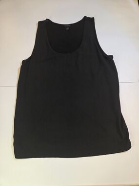 Ann Taylor Classic Black Scoop Neck Tank Top